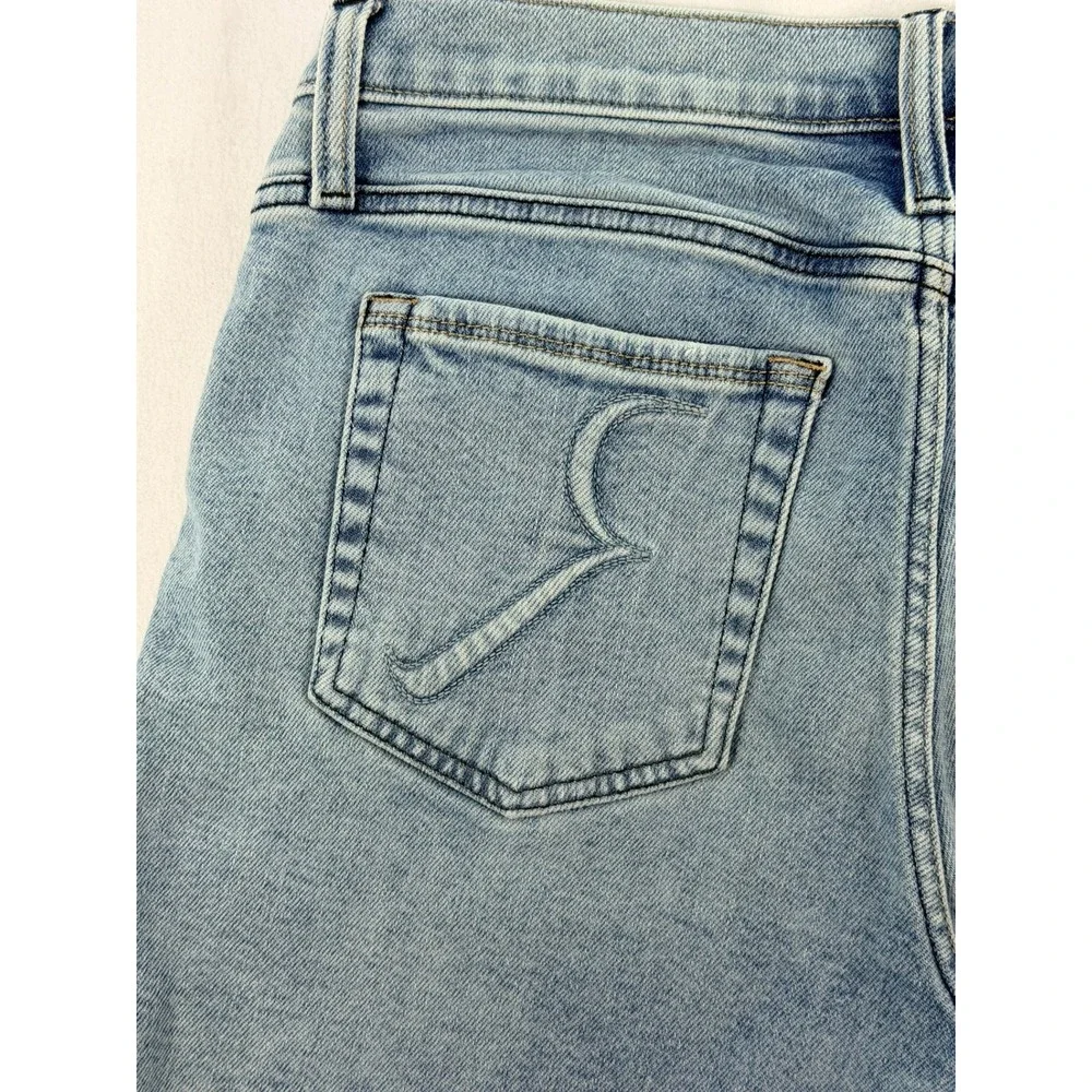 Rock & Republic Denim Rx Light Wash Raw Hem Jean Shorts Blue Womens Size 10